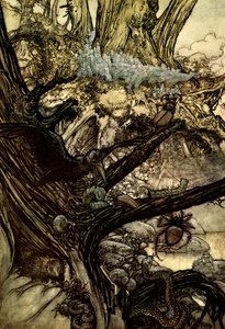仲夏夜之梦 作者 亚瑟·拉克汉姆（Arthur Rackham）