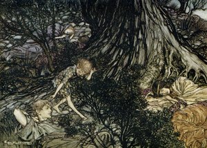仲夏夜之梦 作者 亚瑟·拉克汉姆（Arthur Rackham）