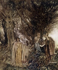 仲夏夜之梦 作者 亚瑟·拉克汉姆（Arthur Rackham）