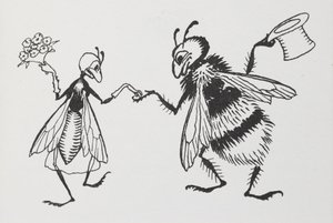 苍蝇和蜜蜂结婚了。 作者 亚瑟·拉克汉姆（Arthur Rackham）