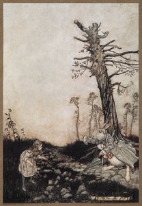 爱丽丝与白兔 作者 亚瑟·拉克汉姆（Arthur Rackham）