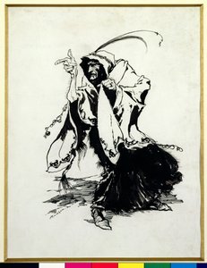 Briar Rose  - 第十三个仙女，来自格林兄弟的童话故事，由埃德加卢卡斯夫人翻译，1900年出版（笔和墨水和单色纸张在纸上） 作者 亚瑟·拉克汉姆（Arthur Rackham）