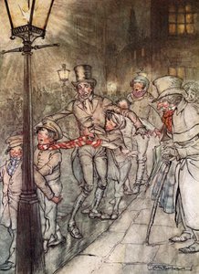 圣诞颂歌，亚瑟拉克姆 作者 亚瑟·拉克汉姆（Arthur Rackham）