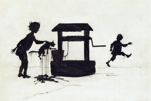 叮当贝尔，来自鹅妈妈的插图：旧童谣，1913年出版（钢笔墨水） 作者 亚瑟·拉克汉姆（Arthur Rackham）