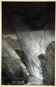 Erda bids thee beware》，1910年。   作者 亚瑟·拉克汉姆（Arthur Rackham）