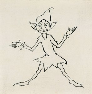 晚上好！ Lukoje说，1932年出版的Hans Christian Andersens Fairy Tales的插图（笔和墨水） 作者 亚瑟·拉克汉姆（Arthur Rackham）