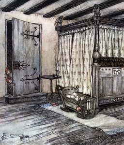 亚瑟·拉克汉姆 (1867-1939) 为威廉·莎士比亚的夏夜之梦绘制的插图 作者 亚瑟·拉克汉姆（Arthur Rackham）