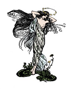 Illustration for The Dream of a Summer Night by William SHAKESPEARE 作者 亚瑟·拉克汉姆（Arthur Rackham）