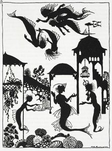 安徒生的《小美人鱼》插图（石版画） 作者 亚瑟·拉克汉姆（Arthur Rackham）