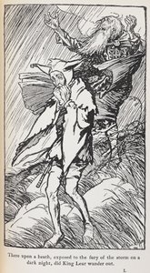 李尔王》插图。 作者 亚瑟·拉克汉姆（Arthur Rackham）