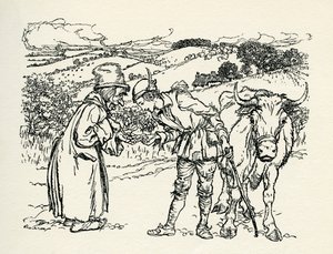 杰克和豆茎 作者 亚瑟·拉克汉姆（Arthur Rackham）