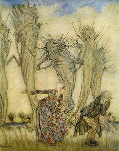 醋溜子先生和夫人 作者 亚瑟·拉克汉姆（Arthur Rackham）
