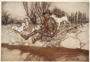 从整个社区都不会有狗吠。来自华盛顿欧文的Rip Van Winkle酒吧。 1910 作者 亚瑟·拉克汉姆（Arthur Rackham）