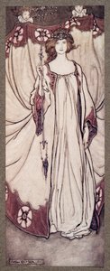 女王马布，在花园中统治......，由JM Barrie（1860  -  1937）在肯辛顿花园的彼得潘，酒吧。 1906年 作者 亚瑟·拉克汉姆（Arthur Rackham）