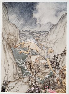 安全地在港口是国王船，插图来自威廉莎士比亚暴风雨，酒吧。 1926年