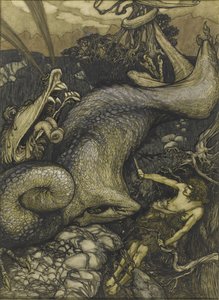 屠龙者西格德（Sigurd），1901年 作者 亚瑟·拉克汉姆（Arthur Rackham）