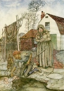 鱼和戒指 作者 亚瑟·拉克汉姆（Arthur Rackham）