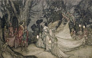 奥伯龙与二氧化钛的相遇 作者 亚瑟·拉克汉姆（Arthur Rackham）