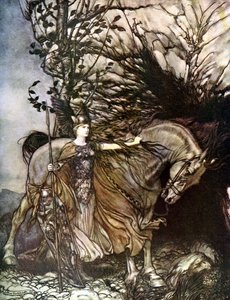 女武神Valkyrie 作者 亚瑟·拉克汉姆（Arthur Rackham）