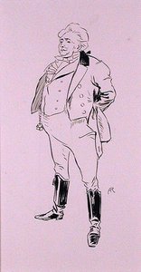 婚礼当天，插图来自《英戈兹比传奇，或欢乐与奇迹》，作者托马斯-英戈兹比，1898年出版（笔墨）。 作者 亚瑟·拉克汉姆（Arthur Rackham）