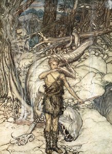 热血如火的燃烧！》，1924年。   作者 亚瑟·拉克汉姆（Arthur Rackham）