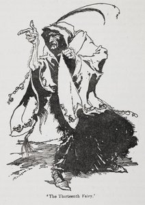 布里尔玫瑰》（《睡美人》）中的第十三位仙女 作者 亚瑟·拉克汉姆（Arthur Rackham）