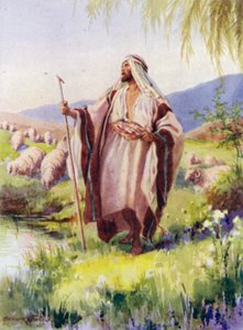 The Lord is my shepherd (colour litho) 作者 亚瑟·特威德
