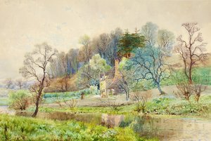 森林农场，霍舍姆，苏塞克斯，1880-1900 作者 亚瑟·威利特