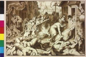 1679 年 1 月至 11 月，维也纳有 122 849 人死于大瘟疫 作者 艺术家未知