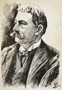 阿泽维多-阿卢伊西奥-德（1857-1913 年）。巴西作家。雕刻。 作者 艺术家未知