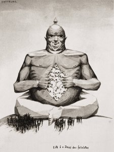 卡斯特拉奥，丹尼尔-阿方索-罗德里格斯（1886-1950 年）。西班牙解说员、幽默作家、绘图员、人类学家和政治家。西班牙内战（1936-1939 年）。"这是法西斯的上帝"。阿方索-罗的 "加利西亚烈士 "系列图片