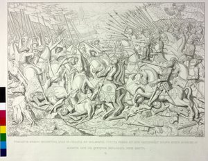 骑兵战斗 作者 艺术家未知