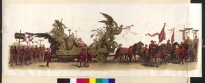 1879 年 4 月 27 日维也纳 Makart-Festzug（弗朗茨-约瑟夫和伊丽莎白银婚纪念游行）的马车。1879 年 4 月 27 日，维也纳 作者 艺术家未知