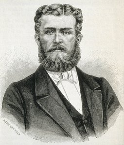 霍亨佐勒恩-西格马林根，利奥波德（1835-1905 年）。罗马尼亚国王卡罗尔一世的兄弟和未来罗马尼亚国王费迪南德的父亲。雕刻 作者 艺术家未知