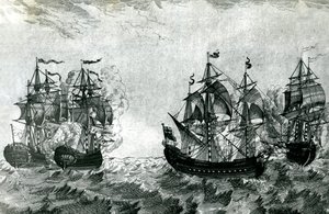 勒莫尔接近红宝石：与皇家橡树搏斗的阿喀琉斯（雕刻） 作者 艺术家未知