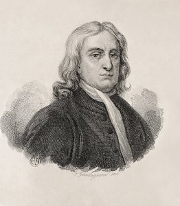 牛顿，艾萨克爵士（1642-1727 年）。英国数学家、物理学家和天文学家；GUADAGNINI，Gaetano（1800-1860 年）。意大利雕刻家。艾萨克-牛顿的肖像，盖塔诺-瓜达尼尼的作品。雕刻。意大利。伦巴第。米兰。Civica Raccolta delle Stampe "Achi