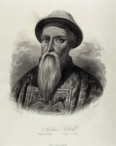 夏尔-冯-贝尔，亚当（1591-1661 年）。德国耶稣会士和天文学家。他一生大部分时间都在中国传教，并成为清朝顺治帝的顾问。雕刻。 作者 艺术家未知