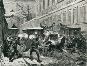 西班牙（1870 年）。普里姆将军遇刺（12 月 27 日，马德里 作者 艺术家未知