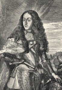 奥兰治的威廉三世（1650-1702）。英格兰、苏格兰和爱尔兰国王（1689-1702 年），纳索家族。雕刻 作者 艺术家未知