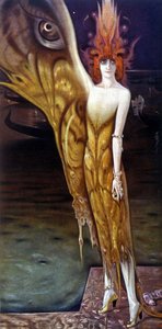 路易莎-卡萨蒂侯爵夫人（1881-1957 年）肖像，阿图罗-马尔蒂尼（1885-1947 年）作于 1912 年。