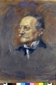 Arrigo（或Enrico）Boito（1842-1918）的肖像，意大利作曲家和作家。 （Pastel de Rietti）。
