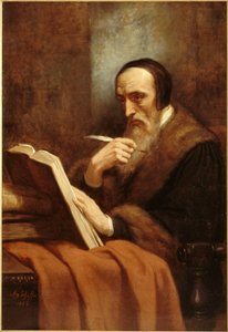 约翰-加尔文1509-1564年的画像，1858年。 作者 艾瑞·谢弗（Ary Scheffer）