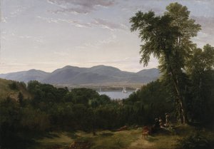 1852年哈德逊河上的灯塔山