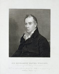 His Excellency Oliver Wolcott, Governor of the State of Connecticutt, c. 1820 (line engraving) 作者 阿舍·布朗·杜兰德