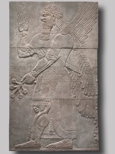 敬礼的保护精神，前883-859年 作者 亚述人