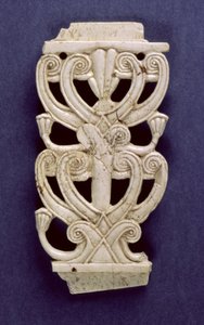 Palmete碎片从堡垒Shalmaneser，Nimrud，公元前8世纪