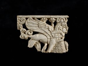狮身人面像片段来自堡垒Shalmaneser，Nimrud，亚述，公元前8世纪