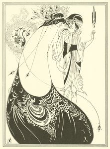 孔雀裙》（石版画 作者 奥布里（后）比尔兹利