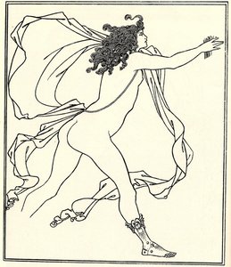 阿波罗追逐达芙妮，1896年 作者 奥布里·比尔兹利