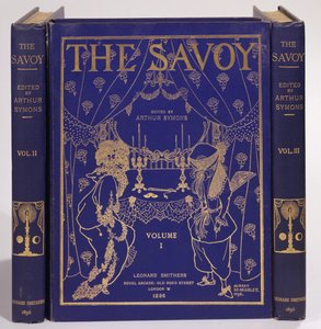 封面设计为The Savoy，第I-III卷，由Arthur Symons编辑，由Leonard Smithers 1896出版 作者 奥布里·比尔兹利